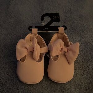 Carter's Blush Baby Shoes with Bow